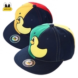 韩国正品PANCOAT代购直邮 男女同款平沿大黄鸭嘻哈帽 撞色棒球帽