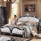 定做床 两米床 双人床2米2.2米大床 婚床真皮欧式床 实木婚床定制