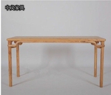 老榆木免漆画案条案休闲桌子 简约写字台办公桌 现代中式实木家具