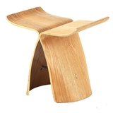 蝴蝶凳butterfly stool 创意特色弯曲木矮凳胡桃木实木椅子换鞋凳