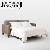 美式现代布艺北欧折叠双三单人中小户型简约时尚两用可拆洗沙发床