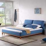 小户型布艺床可拆洗双人床现代简约北欧宜家布床1.5米软体床1.8米