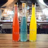 375ml果醋瓶饮料果汁瓶酿素瓶彩虹瓶红酒瓶空瓶子木塞玻璃瓶批发