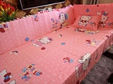 特价定制儿童床围护栏布宝宝围纯棉围婴儿床帏儿童床单五件套组合