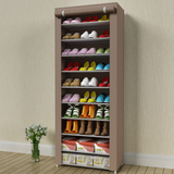 索尔诺 包邮超豪华单排10层省空间大容量简易布鞋柜防尘收纳储物