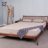 黑胡桃木美式橡木全实木床欧式1.8米中式双人床原木婚床 原创定制