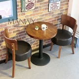 新款甜品店奶茶店餐饮餐桌椅子批发简约咖啡厅西餐厅实木桌椅定制