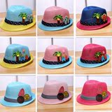 宝宝帽子1-2-4岁春夏季儿童遮阳帽小孩爵士帽海边礼帽韩版贝雷帽
