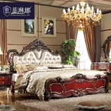 卧室家具套装组合欧式双人床衣柜梳妆台六件套房美式成套家具实木
