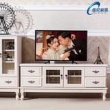 欧式电视柜简约现代宜家小户型客厅实木白色电视机柜茶几组合套装