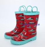 hatley外贸可爱图案儿童雨靴男女儿童雨鞋水鞋儿童胶鞋防雨鞋