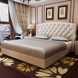 美式布床北欧床软床公主床欧式床1.5米1.8m储物双人床婚床布艺床