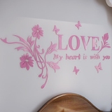 LOVE花3D亚克力立体墙贴卧室床头客厅电视背景墙壁房间装饰贴纸