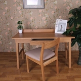 简约现代纯实木电脑桌经济型家用台式日式白橡木书桌日式学习桌