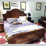 全友家私 家居专柜正品家具 美典系列67801欧美古实木双人床1.8米