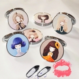 高清韩国便携小镜子折叠双面随身镜化妆镜创意定制女生日礼品礼物