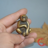 古玩杂项收藏佳品老物件黄铜猴子望海样式古代民国铜猴小摆件饰品