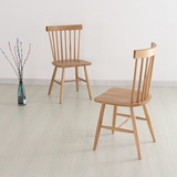 Windsor北欧纯实木餐椅 日式MUJI简约白橡木温莎椅美式书桌椅子