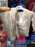 [小妖香港代購]11月Adidas/三葉草 男女童 连帽加绒卫衣套装