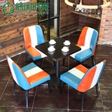 铁艺个性复古创意奶茶甜品店西餐厅酒吧咖啡厅桌椅餐厅餐桌椅组合
