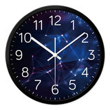 欧式复古钟表创意个性挂钟客厅圆形静音时钟14英寸石英钟梦幻星光