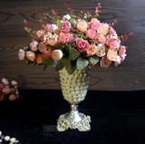 欧式时尚花瓶创意家居装饰品客厅电视柜摆件奢华树脂花瓶贴钻珍珠