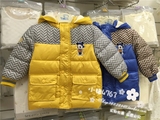 丽婴房迪士尼专柜一线正品2016男童冬装新款加绒加厚棉服棉袄外套