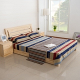 简约松木床实木床1.8米双人床1.5米单人床1.2米经济型简易木床