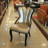 欧式椅子酒店深色饭店椅简约现代韩式耐脏新古典时尚咖啡餐厅餐椅