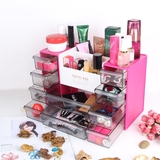 包邮 日本桌面收纳盒 抽屉式化妆品收纳柜 办公多层塑料整理盒