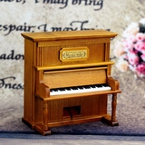 木质立式钢琴音乐盒八音盒钢琴模型创意生日情人节圣诞礼物男女生