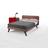 全实木黑胡桃双人床1.5米1.8米小户型卧室日式家具现代简约婚床