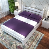 欧式实木床 白色双人床1.8米单人床1.5米儿童公主床松木卧室家具
