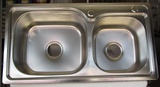 【樱花】厨房304不锈钢水槽一体成型水盆 双槽 洗菜盆 套餐8043