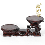 红木雕刻奇石工艺品摆件木座 实木质茶壶底座 黑檀木玉石创意木托