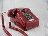 红出口欧美经典仿古电话机老式古董复古红电话 机械金属铃声 疯抢