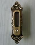 【强士锁】欧式移门锁仿古 中式青古铜色 卫生间 推拉门锁 特价