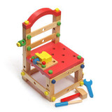 儿童拆装木制玩具 多功能组装工作椅鲁班椅 工具台