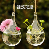 欧式挂饰吊式球形透明简约玻璃花瓶花器水培花插器皿艺术工艺品