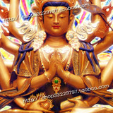 佛教Maha Cundi-準提佛母菩萨海报卷轴挂画/布画像 48X80cm包邮