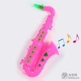 粉色塑料玩具 萨克斯 发光玩具乐器 儿童 发声 吹奏AP07756 0.14