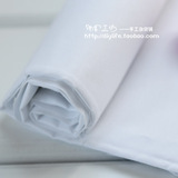 优质平纹纯棉布 高档白衬衫面料 服装床品里布 漂白纯白色 宽180