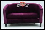 布艺欧式座酒吧椅餐厅卡座沙发紫色双人围椅组合小户型布艺沙发