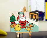 圣诞节新年元旦礼物儿童数字油画DIY自制手工材料包幸福伊始10x15
