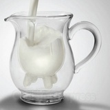 创意杯子 时尚特色奶牛杯 双层牛奶杯 手工耐高温双层玻璃牛奶杯