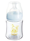BOBO乐儿宝 超强婴幼儿安全玻璃奶瓶 150ML宽口径初/新生儿奶嘴