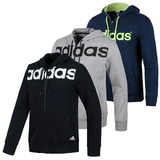 Adidas 16春季新款男子拼色休闲夹克连帽运动外套 AB6063 AJ7557