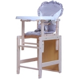 彩梦熊儿童餐椅多功能全实木分体式宝宝椅可变书桌蓝色条纹CY128