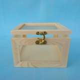 永生花盒礼盒玻璃木盒鲜花包装盒实木方形五面玻璃收纳盒批发定做
