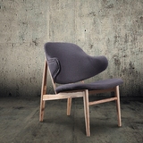 沙发椅子单人创意休闲场所复古咖啡厅休闲椅白蜡木个性设计师家具